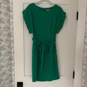 Eliza J  Green Dress 2 Waist wrap bow